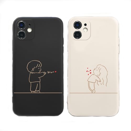 Compatible con Samsung Galaxy A70 – Funda Antigolpes Sencilla Linda Parejas Diseño Borde Recto Antiarañazos