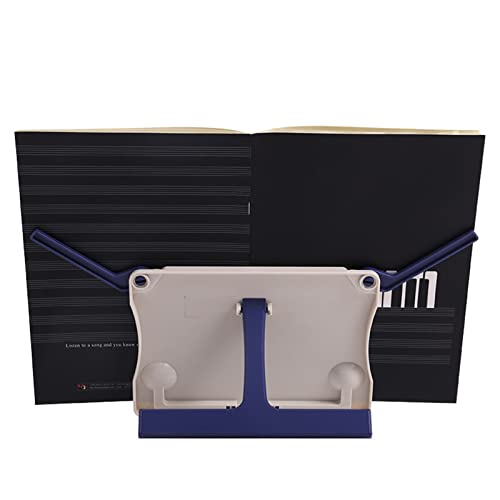Aartex Book Ends， Portable Reading Stand Books Stand Recipe Shelf Folding Holder Cookbook Holder Organizer Bookend For Music Score Recipe Tablet (Color : Blue) #TOP3