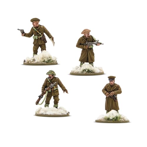 Figurines d'infanterie britannique et canadienne en résine détaillée