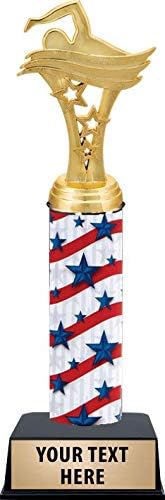 11 Inch Classic Swimming Trophies, Swimmer Trophy with Custom Engraving and Perfect for Swim Awards Prime