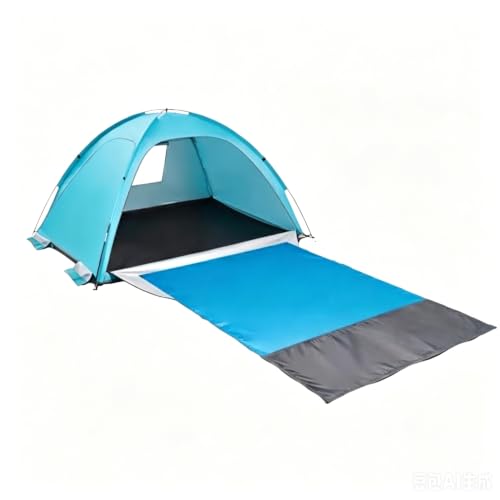 Toldo de playa portátil e impermeable con protección solar UV y tres puertas ventiladas 2