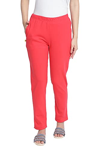 Image of Aurelia Cotton Lycra Strechable Pants for Women | Ankle Length Pants for Women | Cotton Pants for Women | Lycra Pants for Women | Regular Fit Trouser for Women