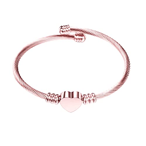 Stainless Steel Heart Shaped Kada Bracelet