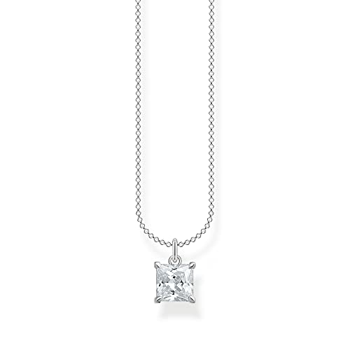 Preisvergleich Produktbild Thomas Sabo Kette mit weißen Stein vergoldetes Silber KE2156-051-14