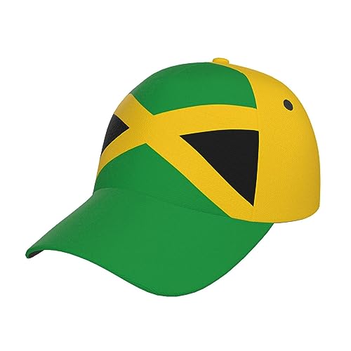 Fxuyyok Casquette de baseball réglable avec drapeau mignon rétro pour homme et femme, Drapeau de la Jamaïque _V1, taille unique
