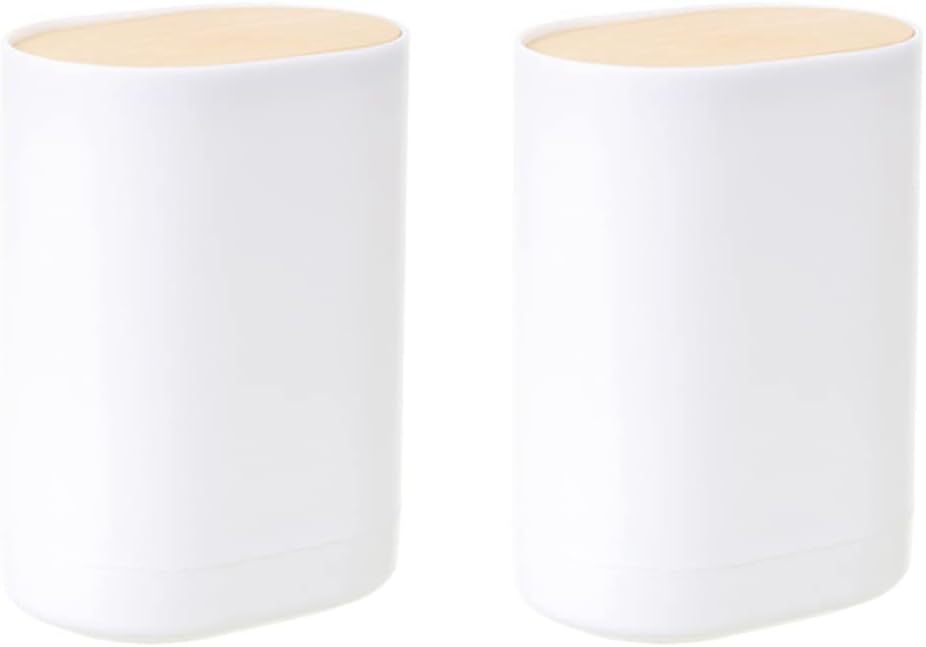 2pcs Press- Type Toothpick Boxes Cotton Swab Storage Boxes Toothpick Holder Household Toothpick Box for Craft Party Cocktail Picks Cleaning Teeth Appetizer Boxes