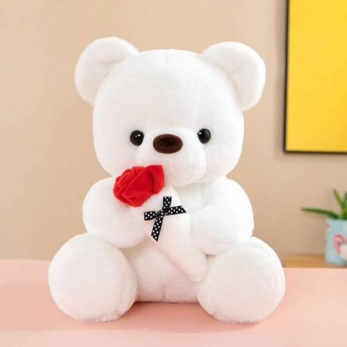 Image of DearJoy Teddy Bear with Rose 28 cm