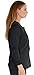 MediChic Women's Stretch Round Neck Warm Up Scrubs Jacket with Snap Fronts Black