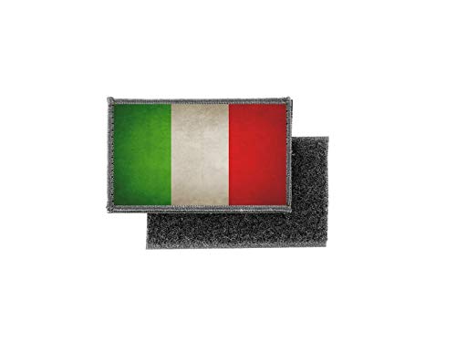 Akachafactory Toppa Termoadesiva/Badera Con Bandiera Italiana - Vintage Applique 5x8 Cm - 2 Pezzi