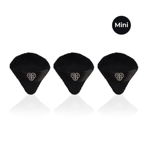 Image of PAC Pizza Puff Black Mini | 99% Soft Natural Cotton | Ideal for Under Eyes & Precise Application