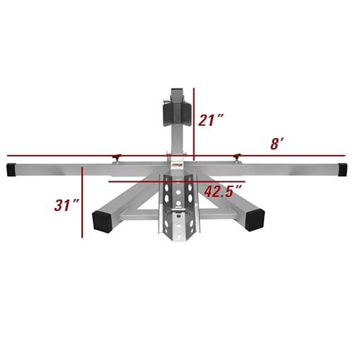Image of Extreme Max 5001.5975 Pro Series Aluminum Lightweight Heavy-Duty No Drill Adjustable Motorcycle Wheel Chock for Trailer, Garage, or Truck - Fits Tires 15 inch to 22 inch