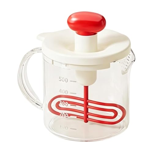 Huevo Revolver | Multifuncional Prensa Tipo Herramienta de batidora, batidor manual mezclador taza de tamiz, batidor de mano portátil contiene un DetCream Leche en polvo marinadas masa para pasteles