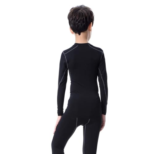 LNFINTDO Camiseta de compressão para meninos juvenis manga longa atlética futebol camiseta de beiseb