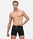 YESWEL Boxershorts Herren Lang 6er Pack, Bambus Unterhosen Ohne Kratzenden Zettel Unterwäsche Atmungsaktive Retroshorts Boxer für Männer (6X Schwarz, XL)