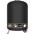 NEXCOVER Kettle Grill Cover | 26.5 Inch Charcoal BBQ Cover, Round Barbecue Cover, Fade & UV Resistant Small Smoker Cover, Waterproof Heavy Duty Cover, Compatible for Weber 22" Charcoal Grill