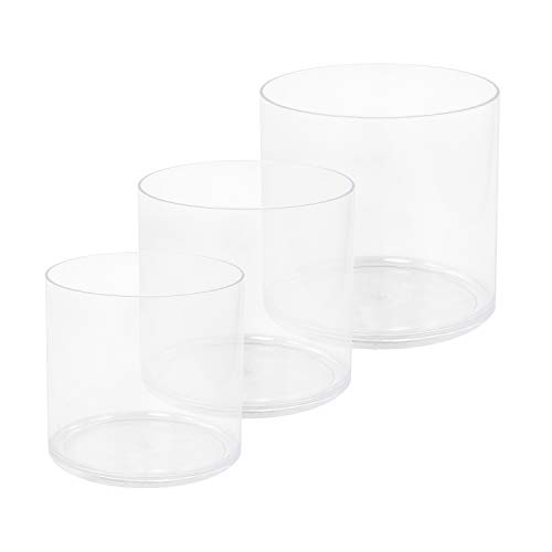 Royal Imports Flower Acrylic Vases Cylinders - Decorative Centerpiece for Home or Wedding