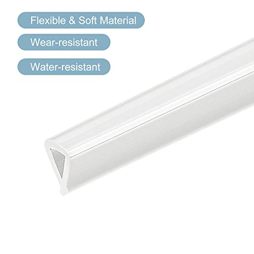 sourcing map U Kanal Randstreifen 4.9ft Länge Gummi Schutz Siegel Streifen Kante Beschützer Passt für 3-4mm Kante (5/16 B x 9/32 H) Klar