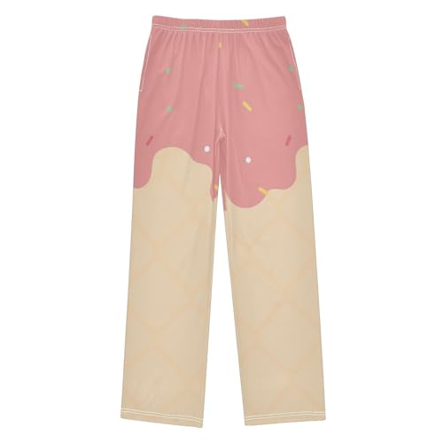 Waffle Cone Boys Pants Boys Athletic Pants Long Pant for Boywith Pockets Wide-Leg Size 6-14Y