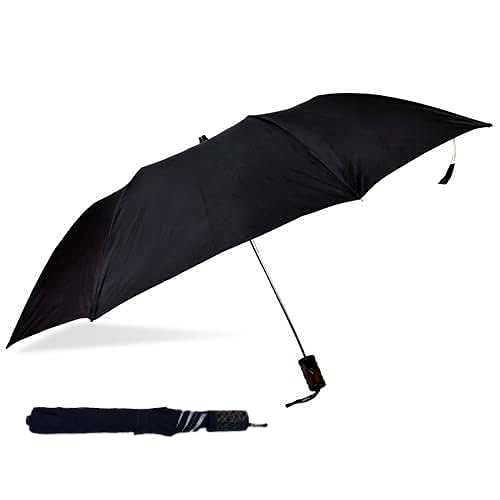 FilloxyPortable Auto Umbrella for Sun, Wind and Rain Protection - Strong Auto Open Button for Car Travel - Perfect for Men & Women