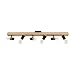 EGLO Kingswood 38" Modern Wood Track Light 6-LED Dimmable Adjustable Wall and Ceiling Fixture for Kitchen Island, Hallway, and Dinning Room, Black Finish