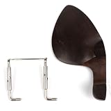 KADIROSA Violin Chin Rest, Ebony with Standard Bracket, Violin Chinrest Instrument Accessory for 3/4