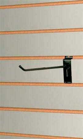 6 Inch Black Slatwall Hooks - Pack Of 50-6Mm Diameter Tubing - Metal Display Hooks For Slatwall - Great For Retail, Convenience, And Thrift Stores - Use With 3" On Center Slatwall & Slat Grid Panels #TOP1