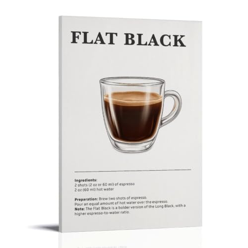 Impression sur toile Flat Black Coffee tableau mural salon 40x60 cm