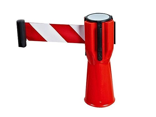 DLUXCA Cinta retráctil para Conos de tráfico, Cinta retráctil de precaución, Cinta retráctil de Barrera, La solución Bloquear el tráfico y Las Zonas peatonales(3m)