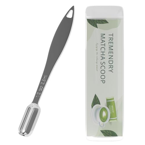 TREMENDRY 1g (1/2tsp|2.5ml) Matcha Scoop, Stainless Steel Measuring Spoon for Matcha Tea Powder