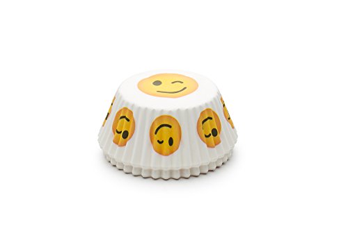 Fox Run Wink Emoji Bake Cup Set, 3 x 3 x 1.25 inches, White