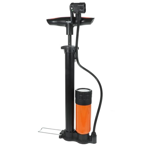 Bomba de bicicleta portátil evita pinchazos con este inflador vertical para ciclismo y moto