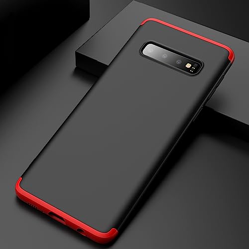 Image of Case for Galaxy S10 Plus, 3-in-1 Ultra-Thin Slim Hard PC Case Cover Anti-Scratches 360 Degree Full Body Protective Cover Compatible with Samsung Galaxy S10+ Plus (Red+Black+Red)