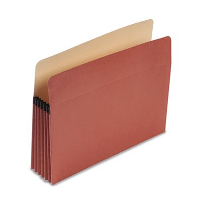 100 Percent Recycled Paper Expansion File Pocket 5 .25 in. Expansion Letter Red Fiber