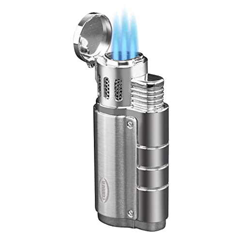 Encendedor Cobber Triple Jet Flame Butane, Plateado miniatura 2