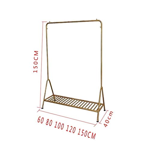 LYLSXY Kleiderbügel, Horizontale Bar-Garderobenständer, Stilvoller Einfachheit Schwerer Kleidung Schiene-Suspension Kleidung Hängende Schiene Schlafzimmer Boutiquen Mädchen Kleidung Display Stand Bek Cover
