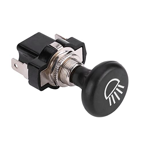Interruptor de luz push pull do farol do carro 12V, interruptor push pull universal do farol do carr