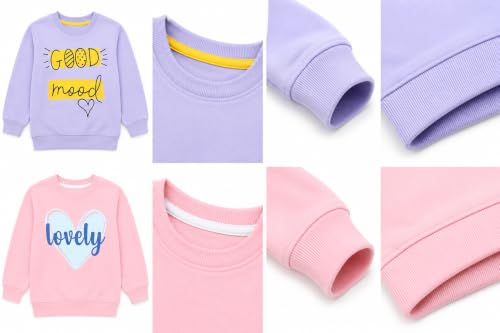 Image of NammaBaby Girls Cotton Round Neck Sweatshirt