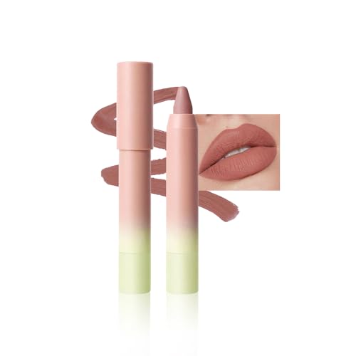 Image of Dusty Rose Matte Lip Liner Pencil - Smooth & Moisturizing Lip Pencil for Precise Contour, Rich Color Payoff, Lightweight Everyday Lip Makeup, Twist-Up Design,01#