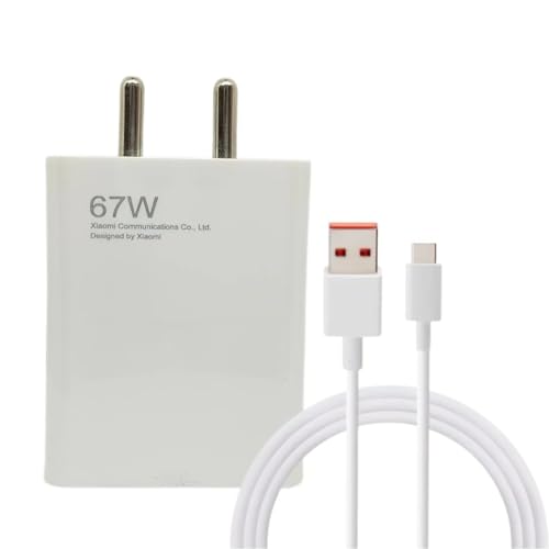 Image of Auorld Original 67W Turbo Super Fast Charger Combo USB-C Charging Adapter & Cable | Quick Charge 4.0 PD Power Delivery Compatible with Xiaomi Redmi Note 12 Pro, Note 11 Pro,10 Pro, Mi Series & More