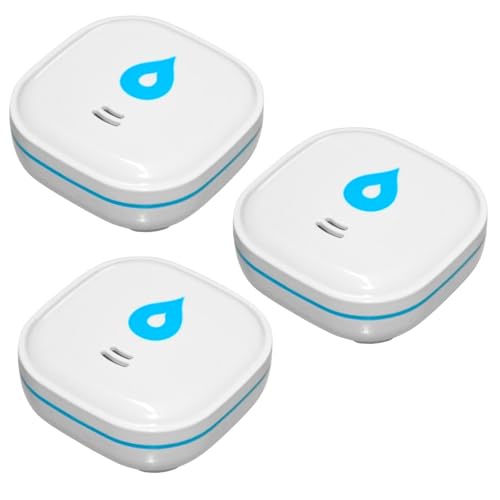 Summit Digital 3er Set GS153 Wassermelder mit Batterie 60x60x24,2 mm | Wassersensor mit 85dB Alarm | Wasseralarm Melder für Keller, Küche & Bad | batteriebetrieben, bis zu 10 Jahre Laufzeit