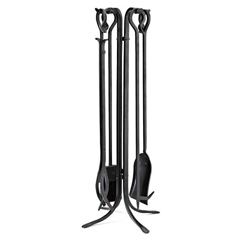 Plow & Hearth Tall 5 Piece Fireplace Tool Set Cover