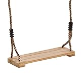 HOQ Schaukelsitz aus Hartholz mit Holz Sitzfläche Schaukelbrett für Schaukeln Brettschaukel