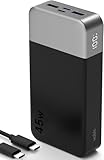 NOBIS 45W Batterie Externe 20000mAh – Power Bank Charge Rapide, 2×USB-C (in/Out) & 2×USB-A, Affichage numérique & Mode Faible Courant, Compatible avec Phone 17 16 S25, Consoles de Jeu