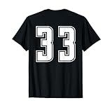 uniforme numerata numero 33 team junior college sports maglietta