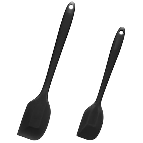 2 Piezas Espátulas de Silicona, Espátulas de Goma Antiadherentes Resistentes al Calor, Espátulas para Hornear de Calidad Alimentaria, Utensilios de Cocina para Hornear, Cocinar y Mezclar, sin BPA