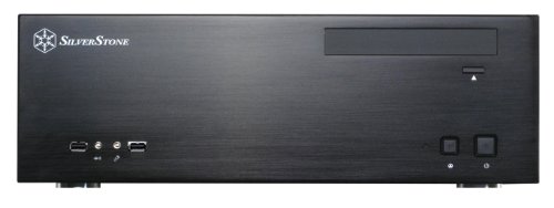 Gabinete para PC Silverstone Technology GD04B-3.0-USA Micro-ATX en Negro, con panel frontal de aluminio y puertos USB 3.0 frontales miniatura 6