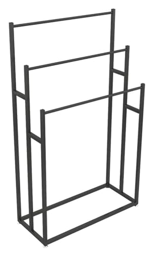 Porte-serviettes 3 niveaux en métal blanc pour optimiser l'espace du balcon ou de la salle de bain