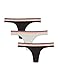 Produktbild Amazon-Marke: Iris & Lilly Damen Tanga Sporty Cotton, 3er Pack, Mehrfarbig (Black/Melange), XL, Label: XL