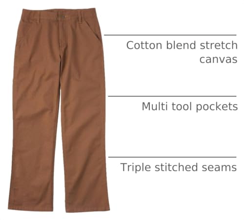 Carhartt Boys Canvas Pant, Canyon Brown, 6 - image 4