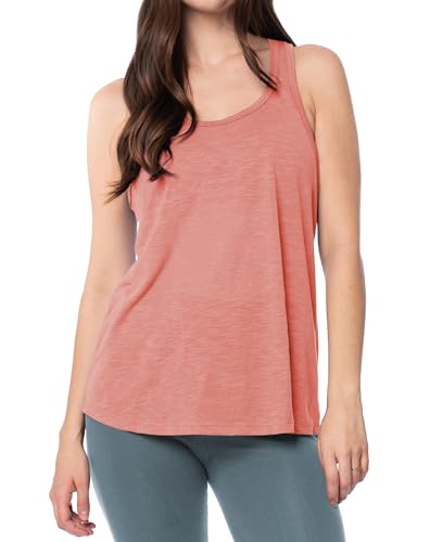 Image of Sexy Basics Women's Everyday Flowy Burnout Slub Racer Back Tanks | Active Workout Tops | Multi Packs & Colors